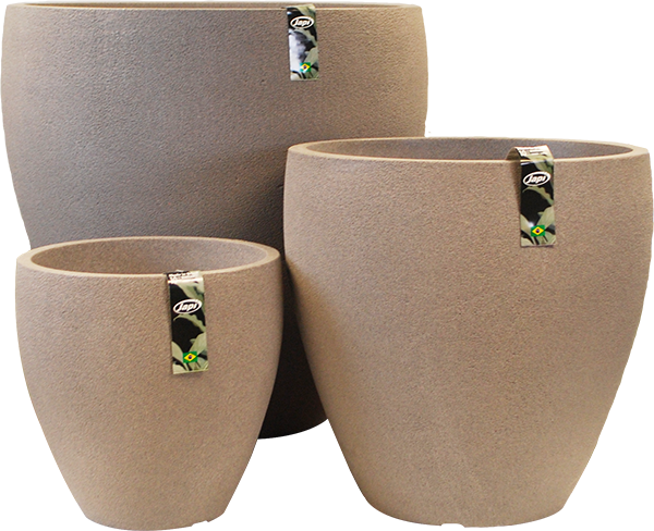 Rustic Ellipse Planter Stone - 3 Piece Set - Decorative Planters